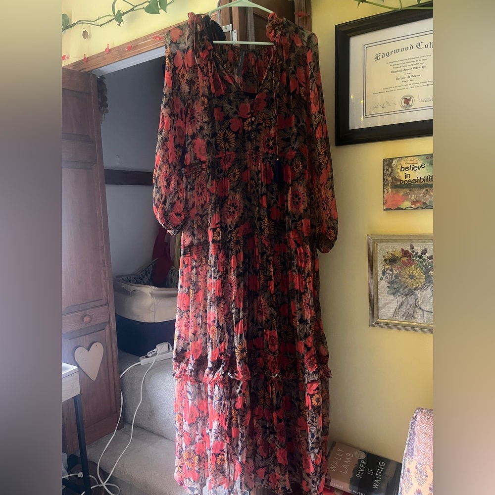 Anthropologie Womens floral print dress